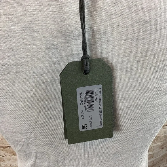 NWT AllSaints Esme subtle shimmer long sleeve top Small - Picture 6 of 6